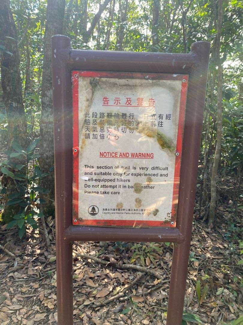 攻頂釣魚翁的分叉路會有路牌指示。圖＼冠銘